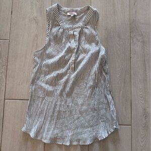 ANDREE by unit Maternity Pinstripe blue and white blouse M